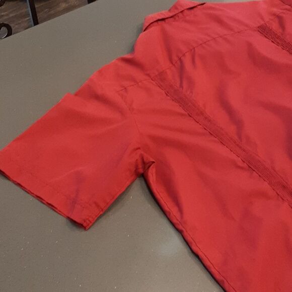 First line Cuban Cigar Shirt men XXL beach embroidered pleated button pockets, - Picture 6 of 9